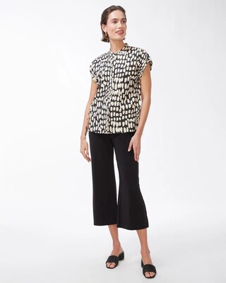 Black Label Poplin Two Tone Blouse