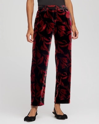 Velvet Rose Slim Ankle Pants
