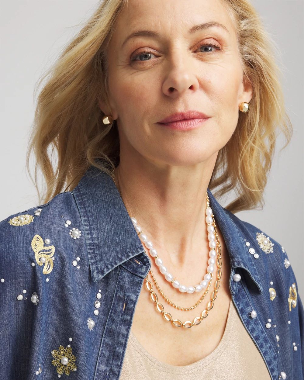 Convertible Pearl Multistrand Necklace click to view larger image.