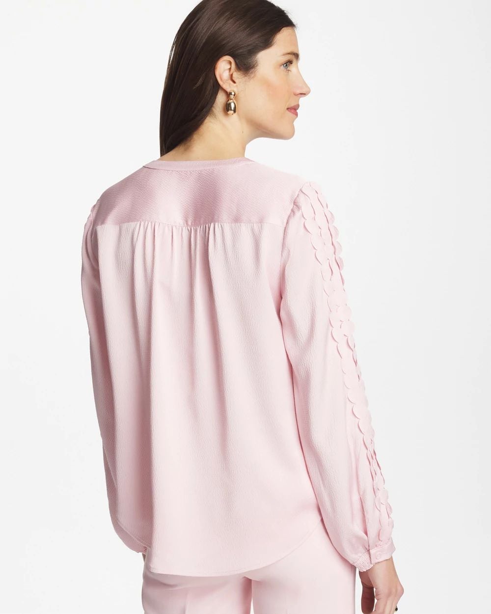 Laser Cut Crinkle Blouse