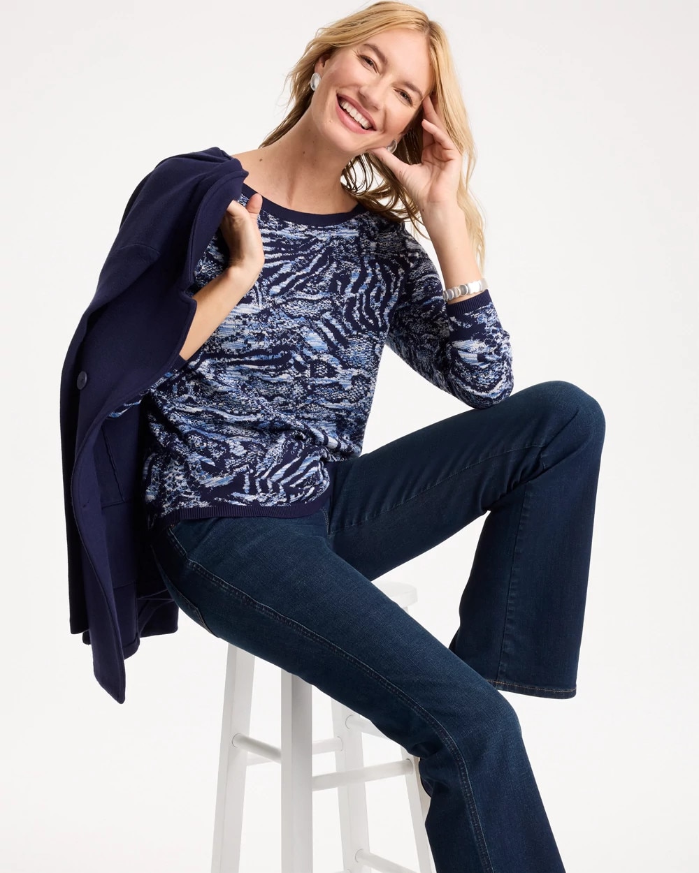 Ella Intarsia Bateau Pullover Sweater