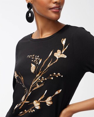 Embellished Tree Print Tee