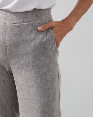 Linen Blend Wide Leg Pants