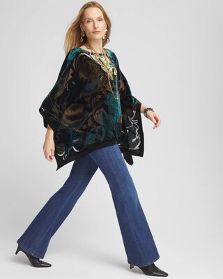 Velvet Burnout Poncho click to view larger image.