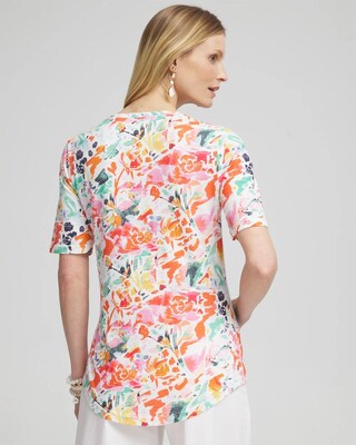 Abstract Notch Neck Tee