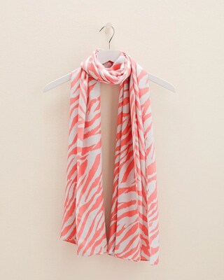 Zebra Print Oblong Scarf