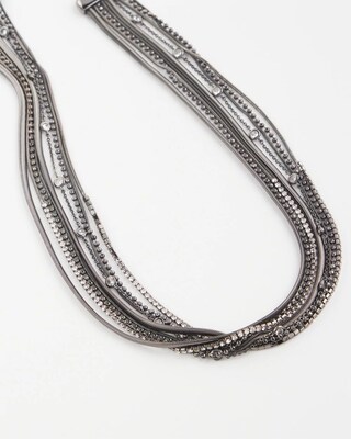 Multi Strand Hematite Collar Necklace click to view larger image.