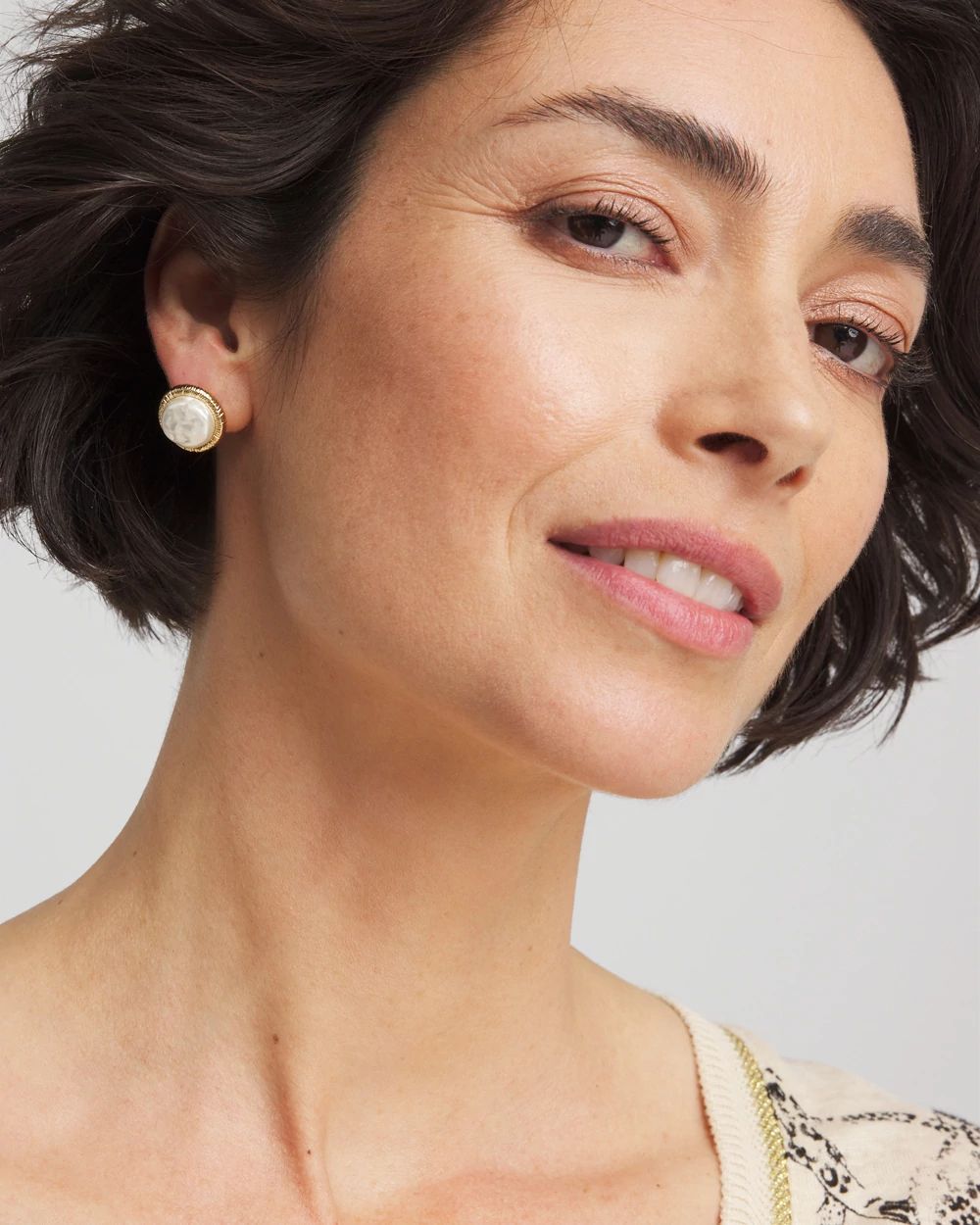 No Droop® Goldtone Pearl Earrings