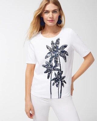 Embellished Palms Tee