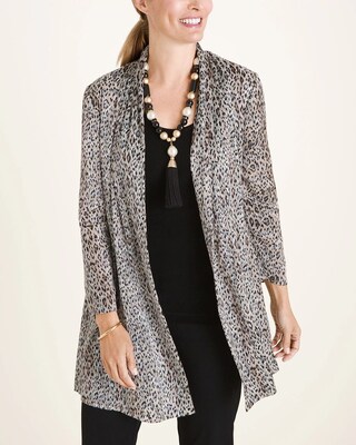 Travelers Collection Leopard-Print Kimono