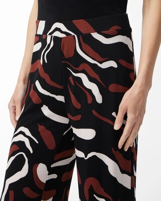 Petite Travelers Abstract Print Crops