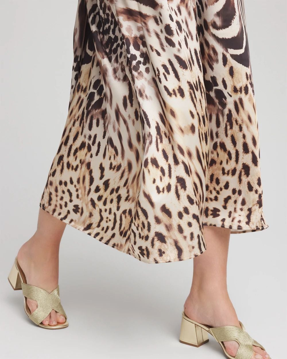 Bengal Marks Faux Satin Skirt