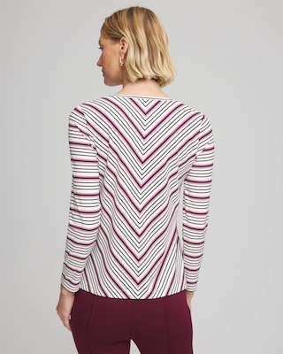 Zenergy® UPF Brushed Striped Top click to view larger image.