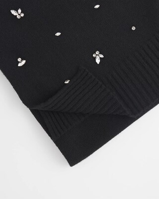 Embellished Cashmere Blend Scarf click to view larger image.