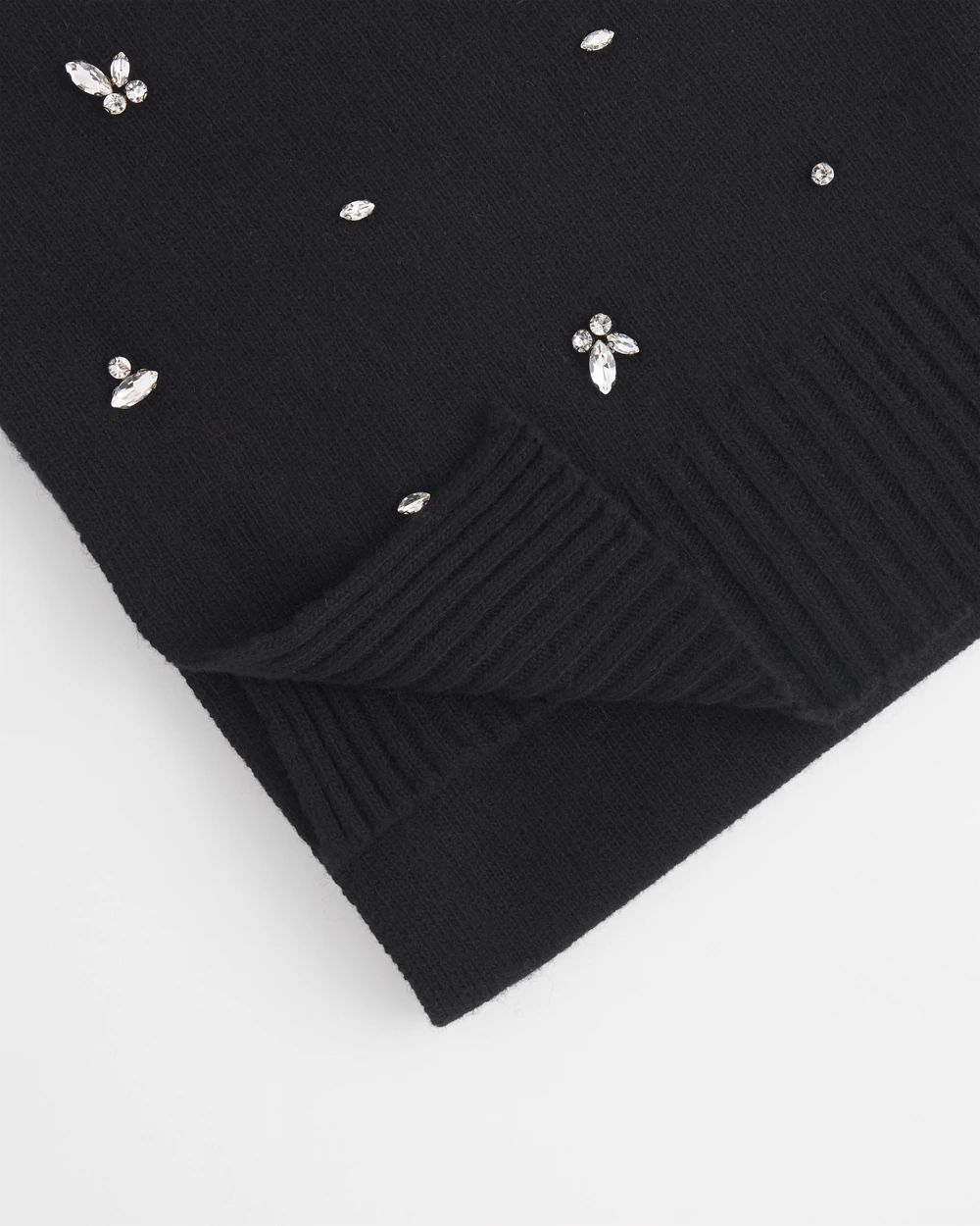 Embellished Cashmere Blend Scarf