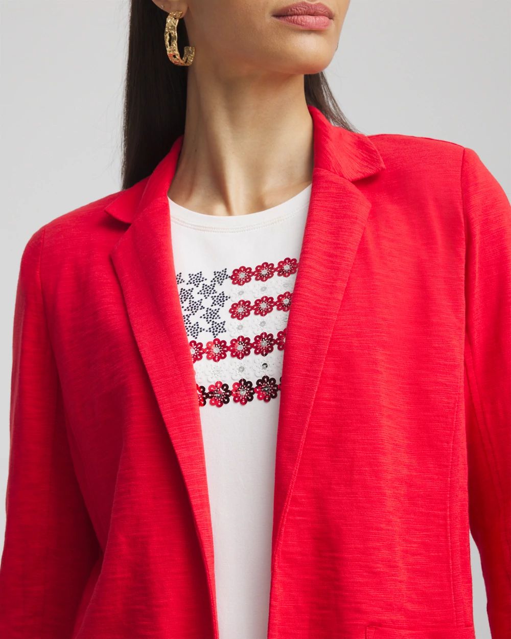 Slub Knit Blazer
