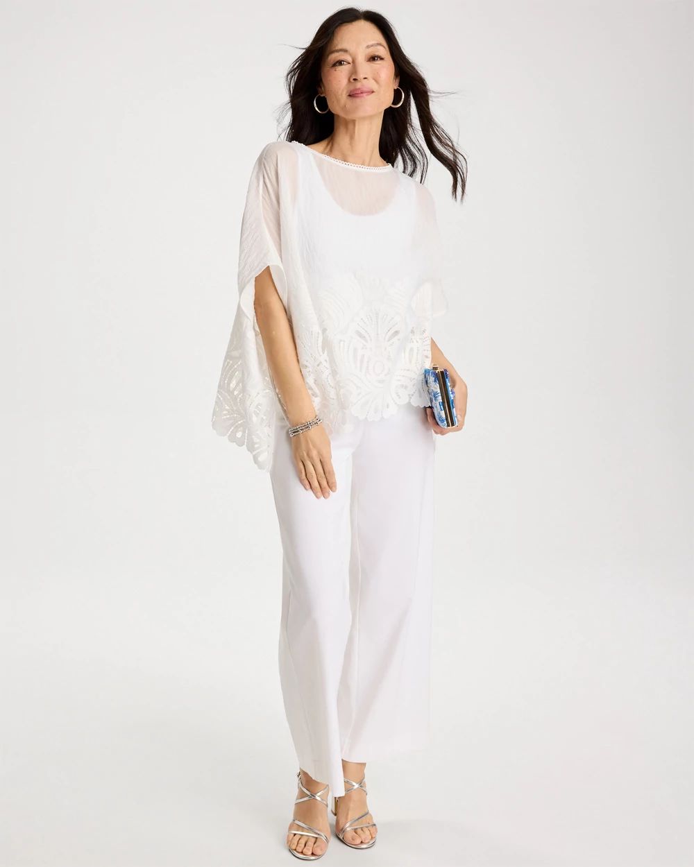 Crochet Lace Hem Poncho