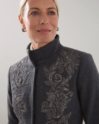 Wool-Blend Embellished Jacket
