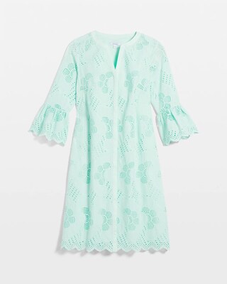 Eyelet Cotton Voile Dress click to view larger image.