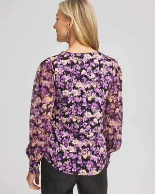 Floral Organza Sleeve Top click to view larger image.