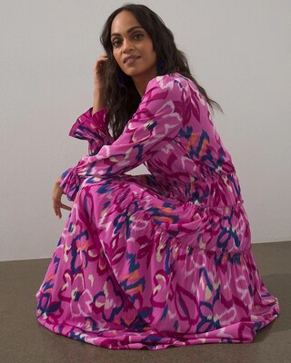 Ikat Tiered Maxi Dress