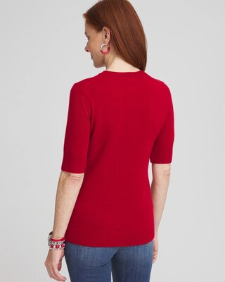 Cashmere Short Sleeve Sweater click to view larger image.