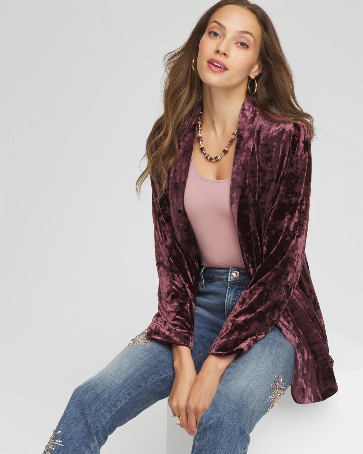 Chico's Microfiber Tank In Dusty Rose In Pink