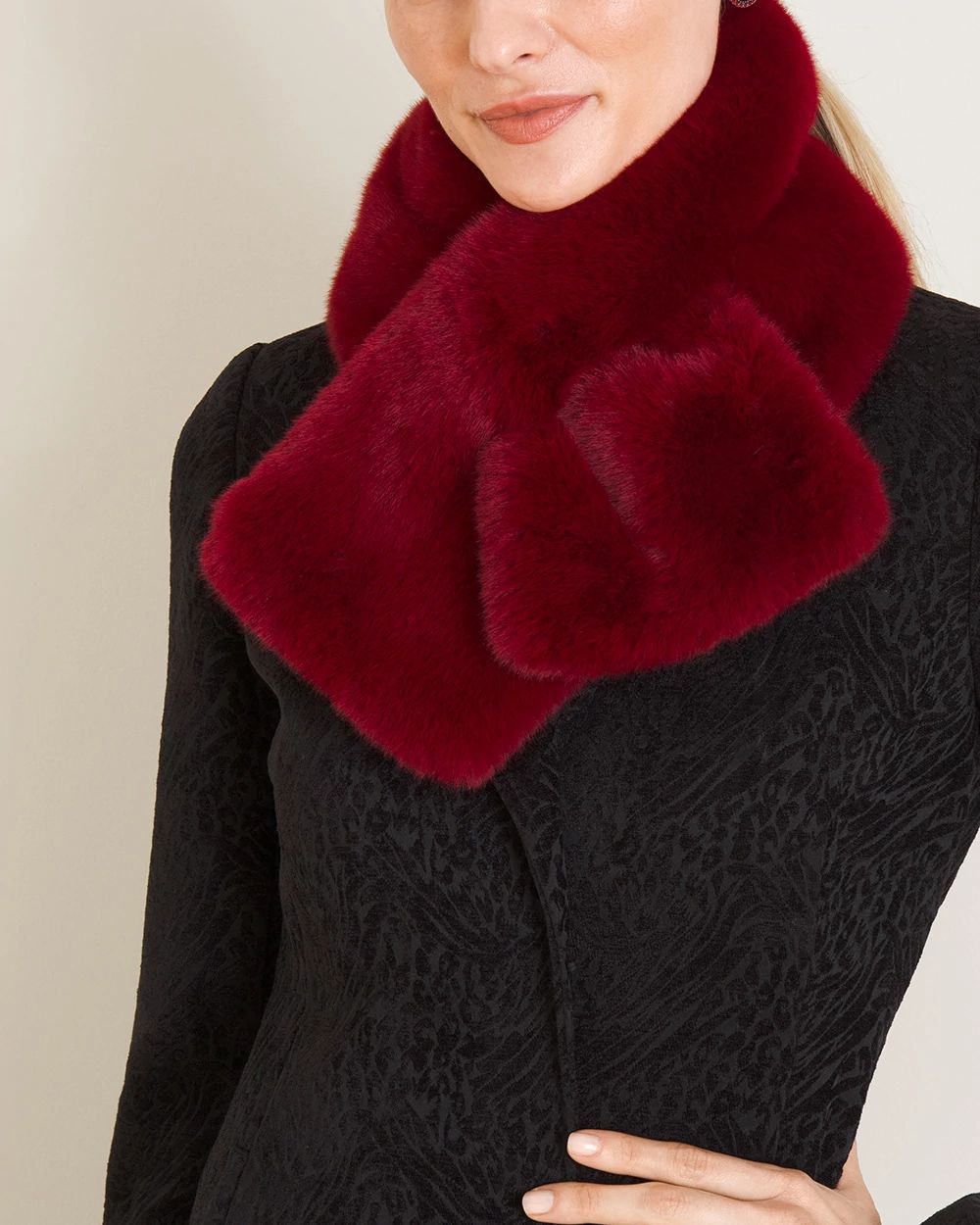 Faux-Fur Pull-Through Scarf