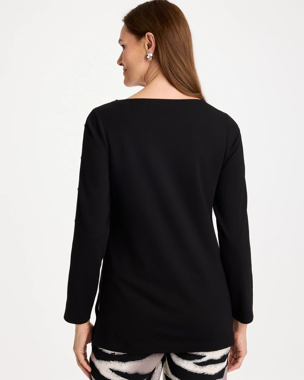Ponte Cotton Button Tunic click to view larger image.
