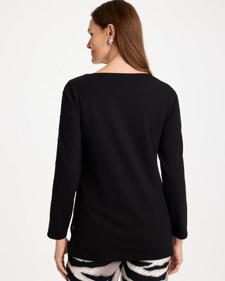 Ponte Cotton Button Tunic click to view larger image.