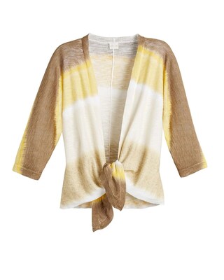 Shaline Striped Tie-Dye Cardigan