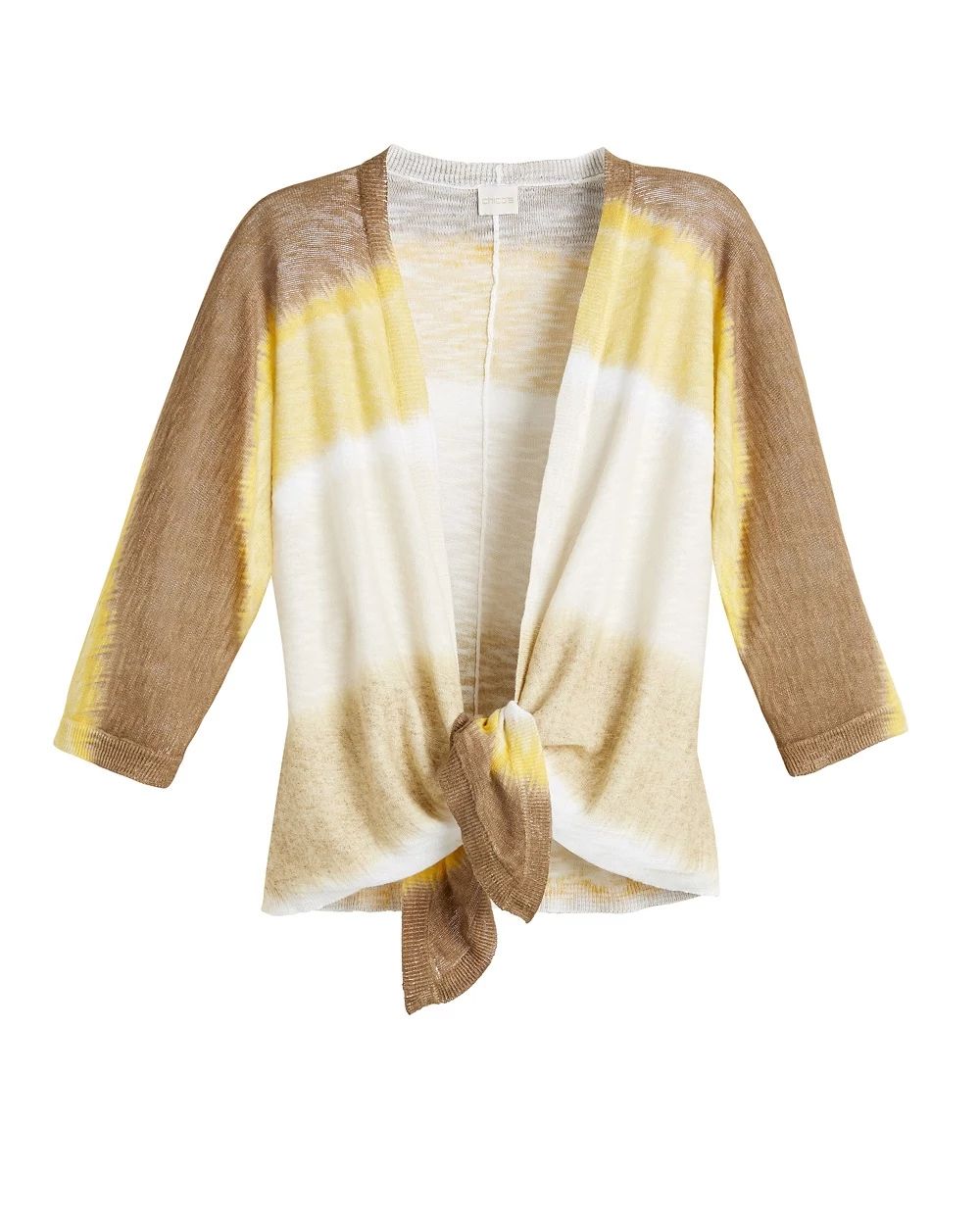 Shaline Striped Tie-Dye Cardigan