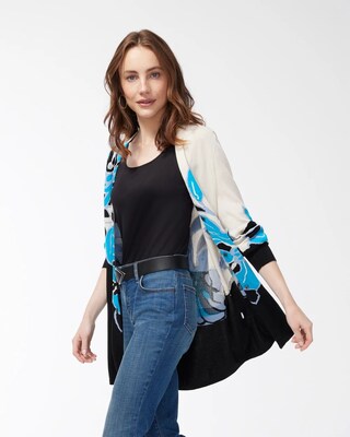 Jacquard Cool Floral Cardigan