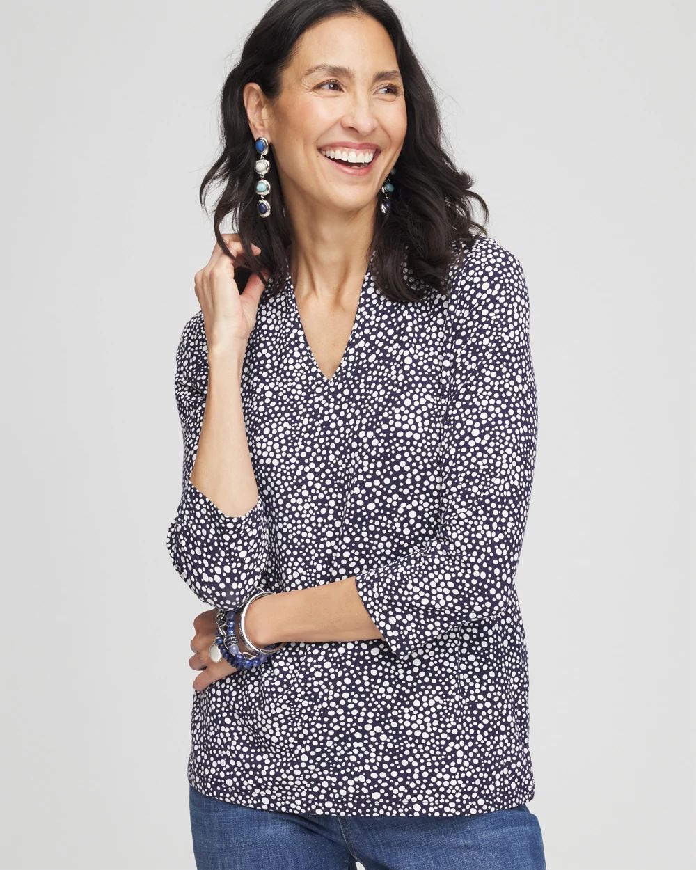 Touch of Cool™ Solid V-Neck Top