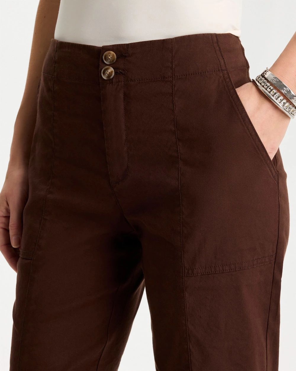 Relaxed Linen Crop Pant click to view larger image.