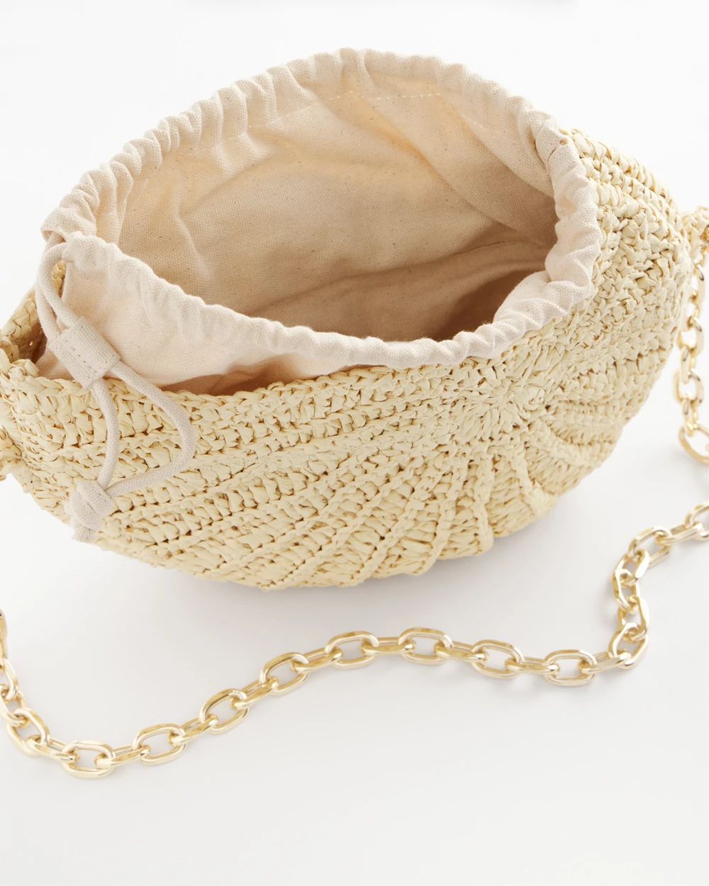 Raffia Crochet Conch Shell Bag