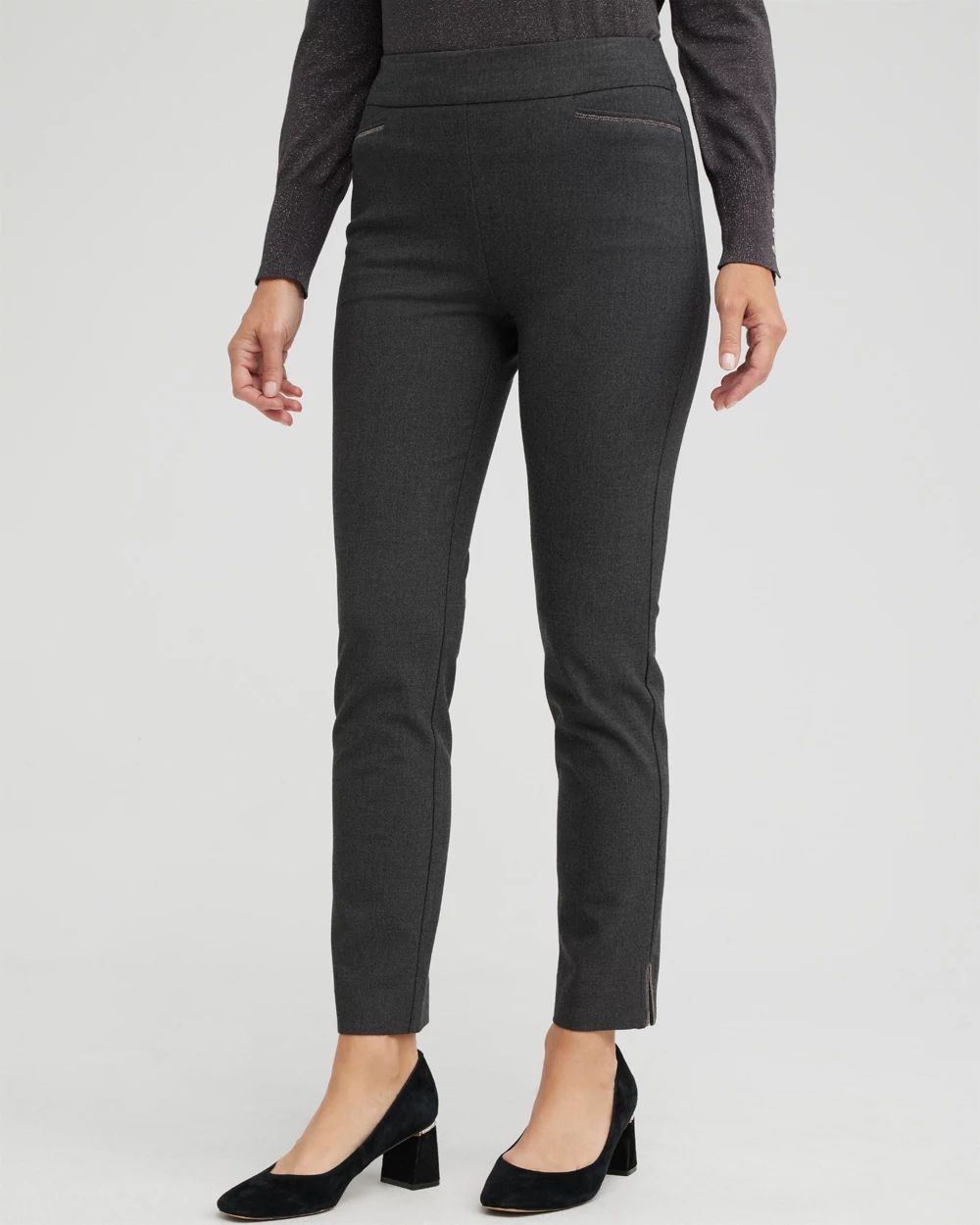 Petite Brigitte Beaded Detail Ankle Pants