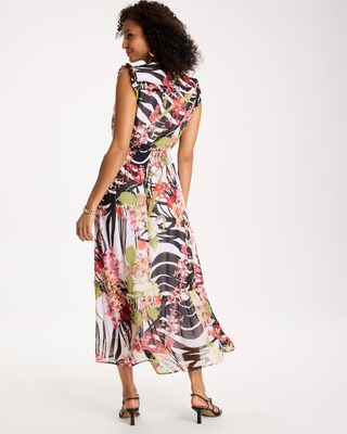 Crinkle Chiffon Animal Print Dress click to view larger image.