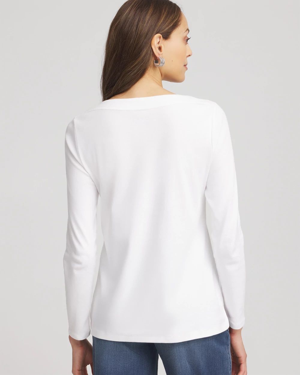 Stretch Cotton Boatneck Tunic