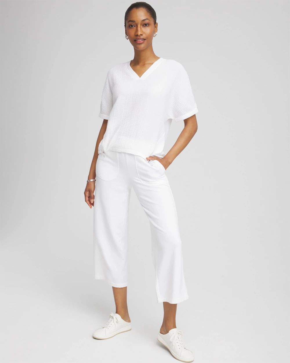 Zenergy® French Terry Cropped Pants click to view larger image.