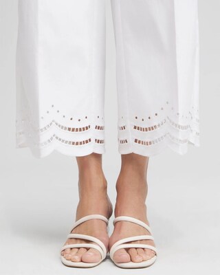 Juliet Eyelet Hem Culotte Pants click to view larger image.
