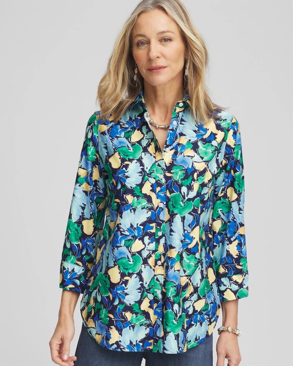 No Iron™ Multi Floral Shirt
