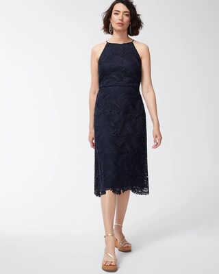 Lace Halter Midi Dress