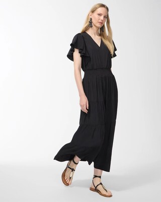 Flutter Sleeve Maxi Dress