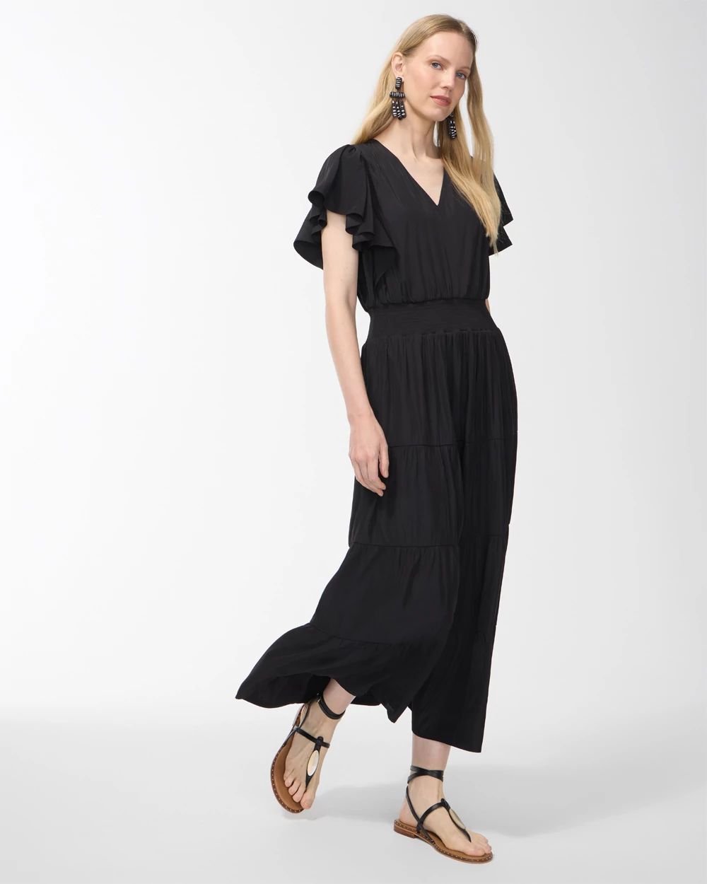 Flutter Sleeve Maxi Dress