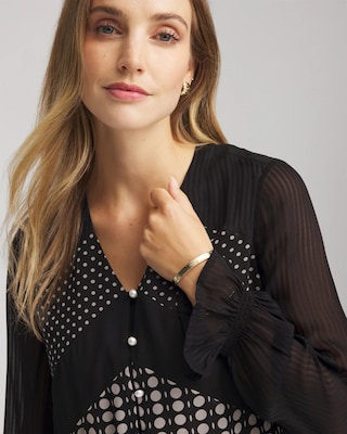 Georgette Polka Dot Blouse