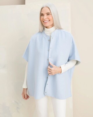 Zip Snap Poncho Cape