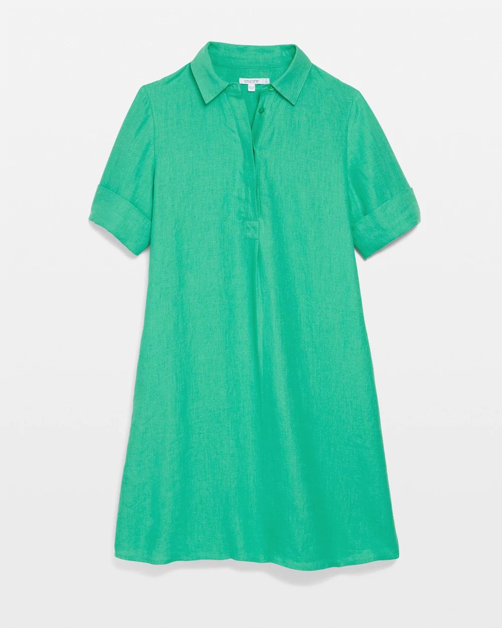 Linen Popover Shirt Dress click to view larger image.