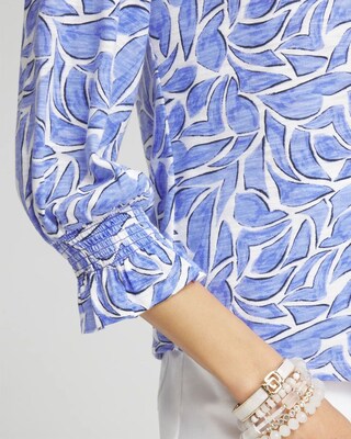 Modern Smocked 3/4 Sleeve Tee