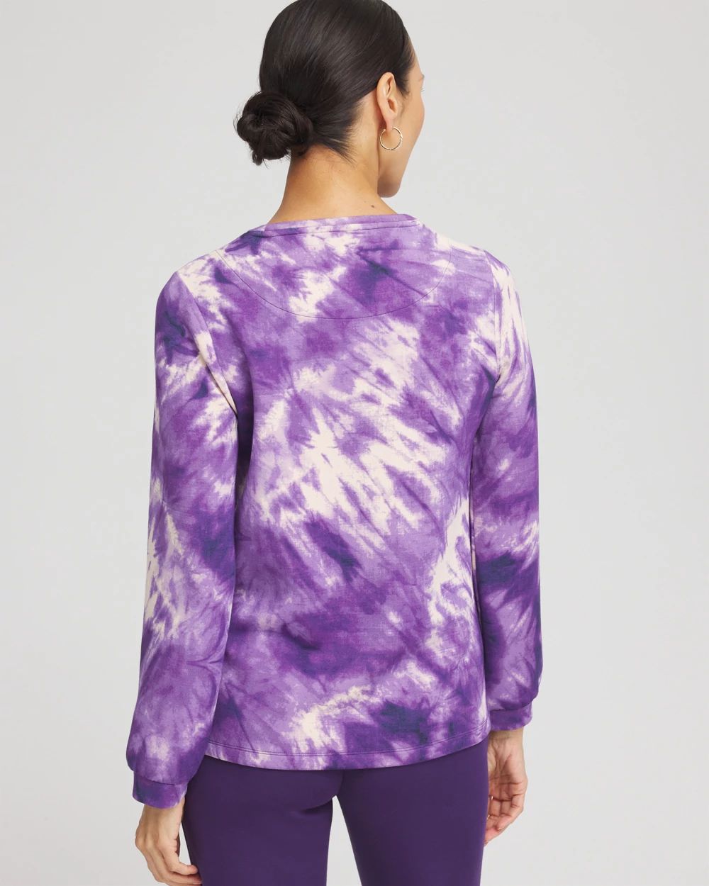 Zenergy® Scuba Tie Dye Long-sleeve Top